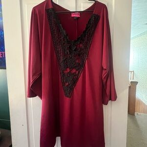 Flowy burgundy dressy top